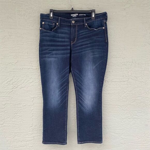 Denizen from Levi's Women's Modern Slim Jeans Blue Dark Wash Size 33x30 - Picture 1 of 11